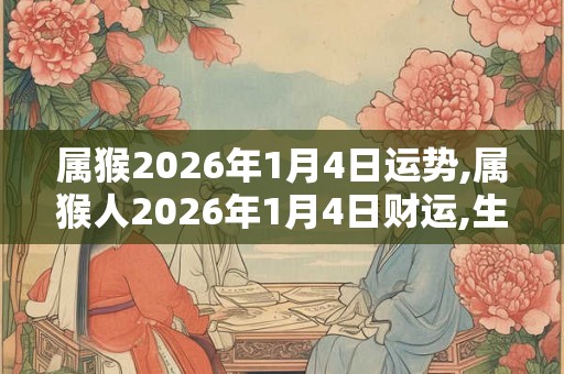属猴2026年1月4日运势,属猴人2026年1月4日财运,生肖猴2026年1月4日运势 属猴2026年1月4日运势,属猴人2026年1月4日财运,生肖猴2026年1月4日运势