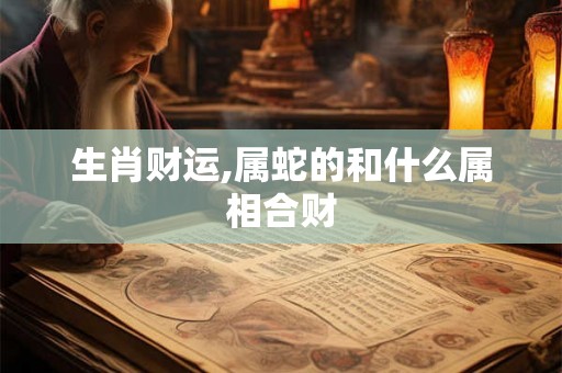 生肖财运,属蛇的和什么属相合财