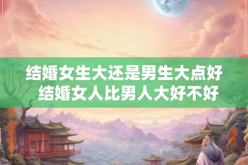 结婚女生大还是男生大点好  结婚女人比男人大好不好