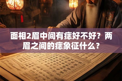 面相2眉中间有痣好不好？两眉之间的痣象征什么？