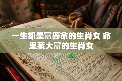 一生都是富婆命的生肖女 命里藏大富的生肖女