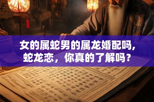 女的属蛇男的属龙婚配吗,蛇龙恋，你真的了解吗？