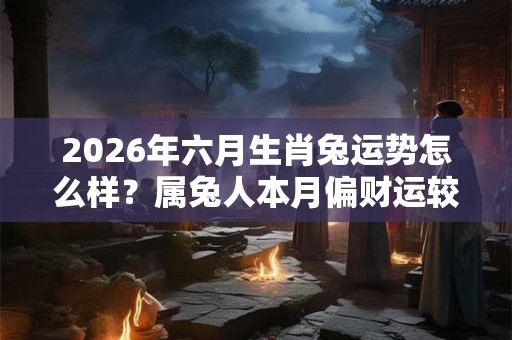 2026年六月生肖兔运势怎么样？属兔人本月偏财运较旺