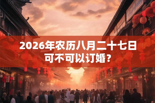 2026年农历八月二十七日可不可以订婚？