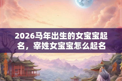 2026马年出生的女宝宝起名,宰姓女宝宝怎么起名 2026马年出生的女宝宝起名,宰姓女宝宝怎么起名