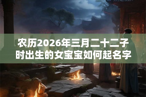 农历2026年三月二十二子时出生的女宝宝如何起名字，五行属什么