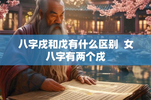 八字戌和戊有什么区别  女八字有两个戌