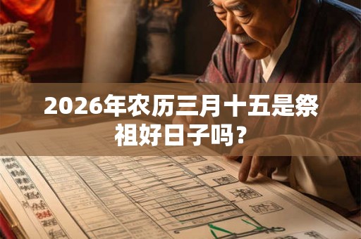 2026年农历三月十五是祭祖好日子吗？