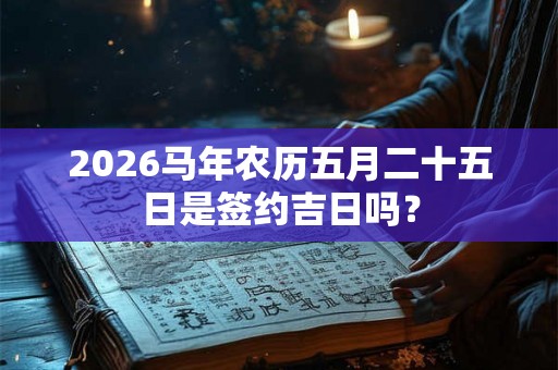 2026马年农历五月二十五日是签约吉日吗？