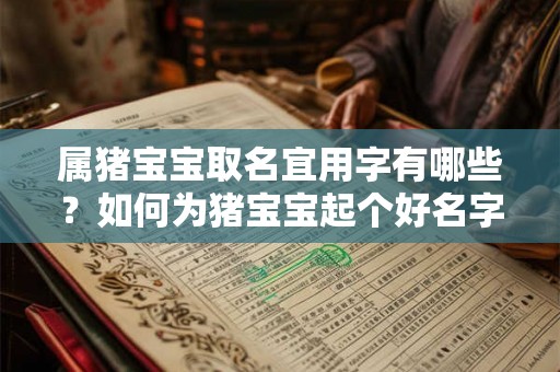 属猪宝宝取名宜用字有哪些？如何为猪宝宝起个好名字？