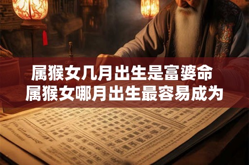 属猴女几月出生是富婆命 属猴女哪月出生最容易成为富婆 属猴女几月出生是富婆命 属猴女哪月出生最容易成为富婆