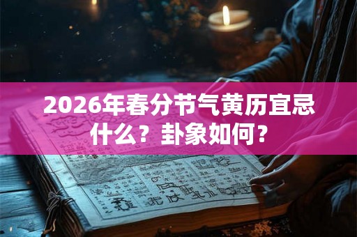 2026年春分节气黄历宜忌什么？卦象如何？