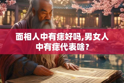 面相人中有痣好吗,男女人中有痣代表啥？
