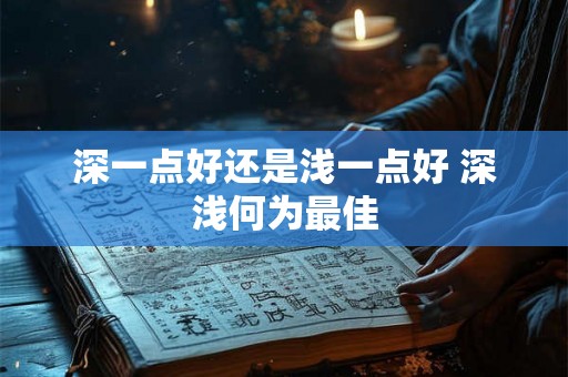 深一点好还是浅一点好 深浅何为最佳 深一点好还是浅一点好 深浅何为最佳