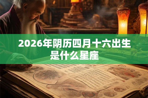 2026年阴历四月十六出生是什么星座