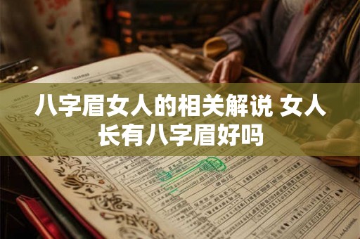 八字眉女人的相关解说 女人长有八字眉好吗