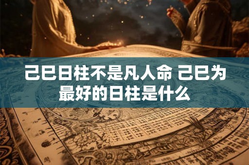 己巳日柱不是凡人命 己巳为最好的日柱是什么