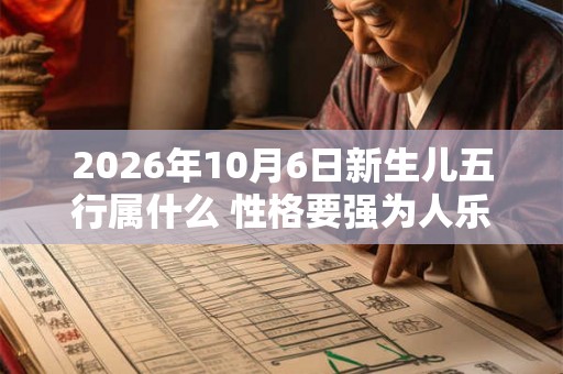2026年10月6日新生儿五行属什么 性格要强为人乐观