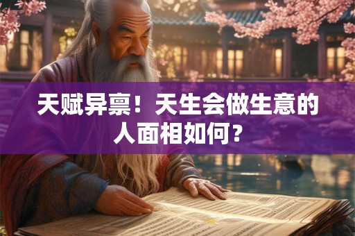 天赋异禀！天生会做生意的人面相如何？