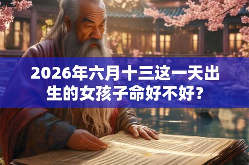 2026年六月十三这一天出生的女孩子命好不好？
