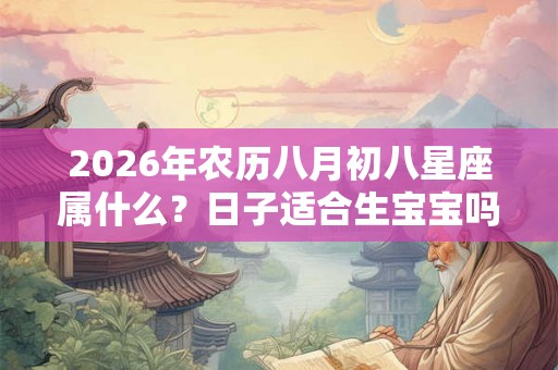 2026年农历八月初八星座属什么？日子适合生宝宝吗？