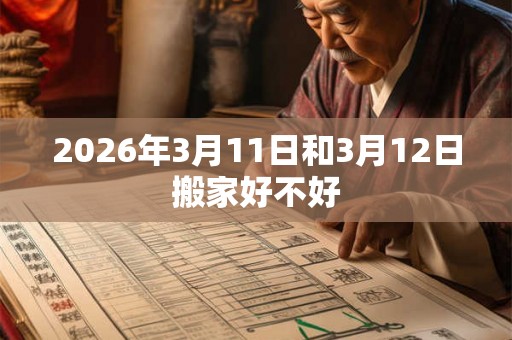 2026年3月11日和3月12日搬家好不好