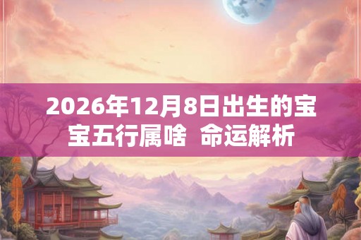 2026年12月8日出生的宝宝五行属啥  命运解析