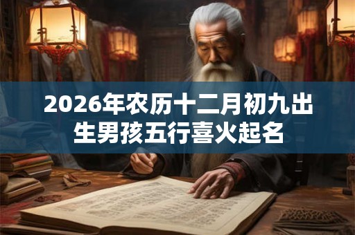 2026年农历十二月初九出生男孩五行喜火起名