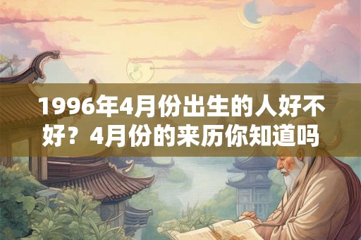 1996年4月份出生的人好不好?4月份的来历你知道吗? 1996年4月份出生的人好不好?4月份的来历你知道吗?