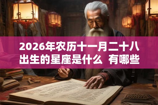 2026年农历十一月二十八出生的星座是什么  有哪些吉祥物