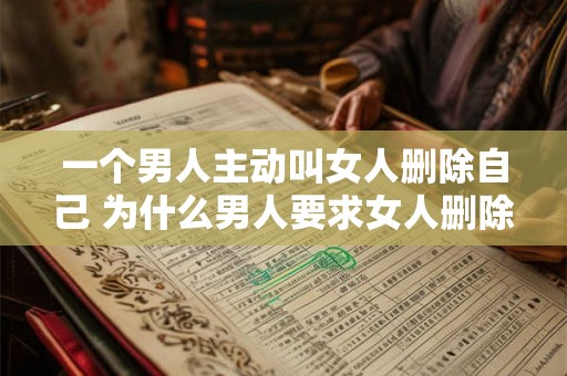 一个男人主动叫女人删除自己 为什么男人要求女人删除自己 一个男人主动叫女人删除自己 为什么男人要求女人删除自己