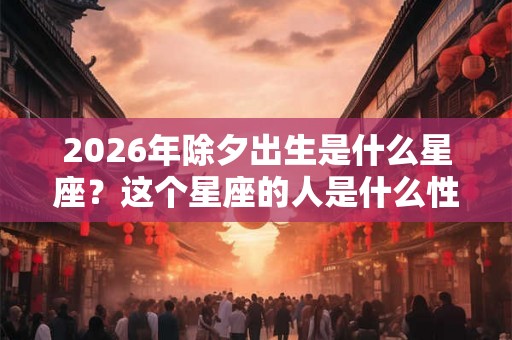 2026年除夕出生是什么星座？这个星座的人是什么性格？