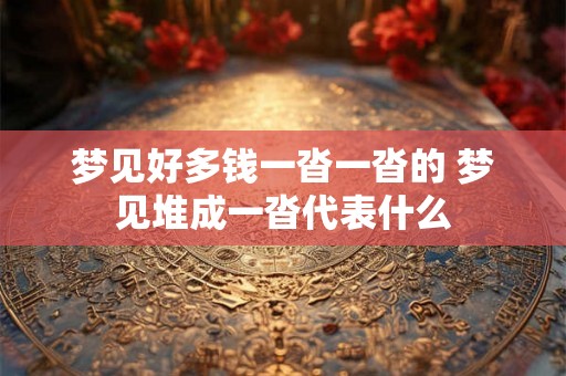 梦见好多钱一沓一沓的 梦见堆成一沓代表什么 梦见好多钱一沓一沓的 梦见堆成一沓代表什么