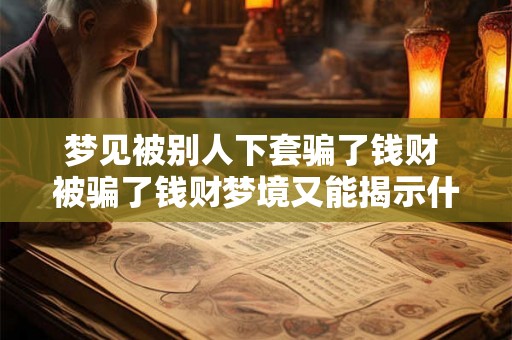 梦见被别人下套骗了钱财 被骗了钱财梦境又能揭示什么