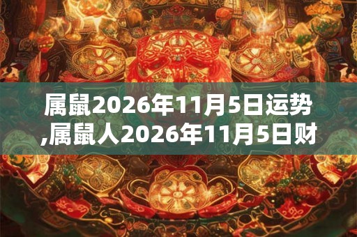 属鼠2026年11月5日运势,属鼠人2026年11月5日财运,生肖鼠2026年11月5日运势