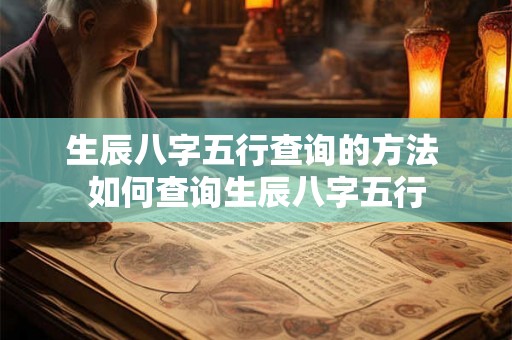 生辰八字五行查询的方法 如何查询生辰八字五行