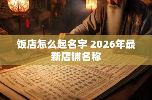 饭店怎么起名字 2026年最新店铺名称