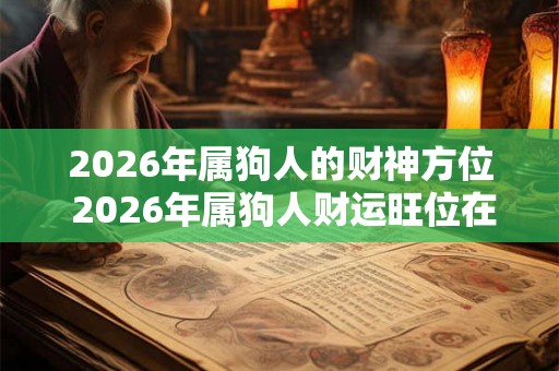2026年属狗人的财神方位 2026年属狗人财运旺位在哪