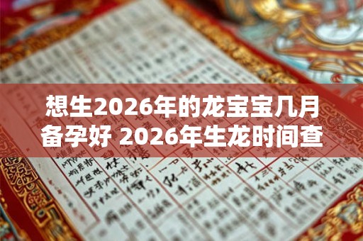 想生2026年的龙宝宝几月备孕好 2026年生龙时间查询表