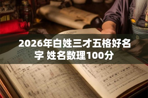2026年白姓三才五格好名字 姓名数理100分
