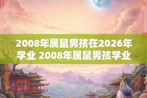 2008年属鼠男孩在2026年学业 2008年属鼠男孩学业2026年如何