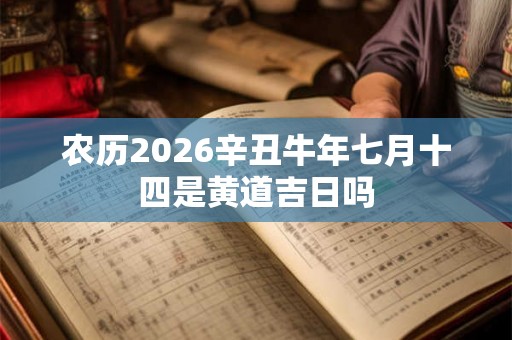 农历2026辛丑牛年七月十四是黄道吉日吗
