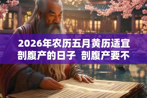 2026年农历五月黄历适宜剖腹产的日子  剖腹产要不要挑时辰