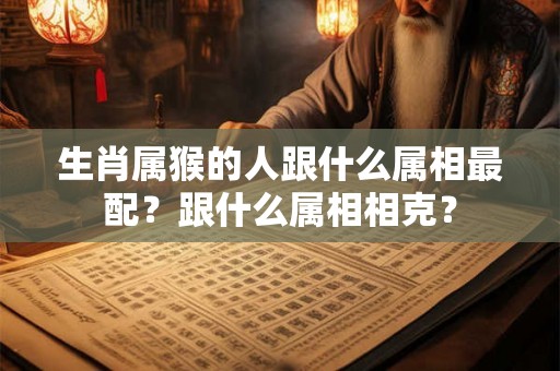 生肖属猴的人跟什么属相最配？跟什么属相相克？