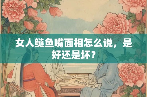 女人鲢鱼嘴面相怎么说，是好还是坏？