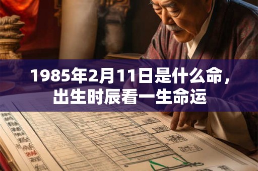 1985年2月11日是什么命，出生时辰看一生命运