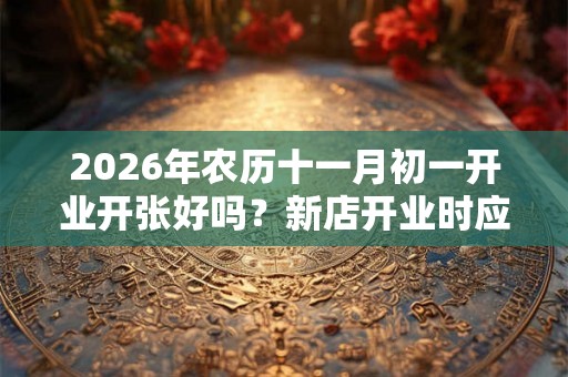 2026年农历十一月初一开业开张好吗？新店开业时应做哪些方案？