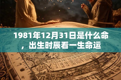 1981年12月31日是什么命，出生时辰看一生命运