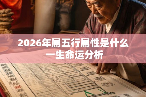 2026年属五行属性是什么 一生命运分析