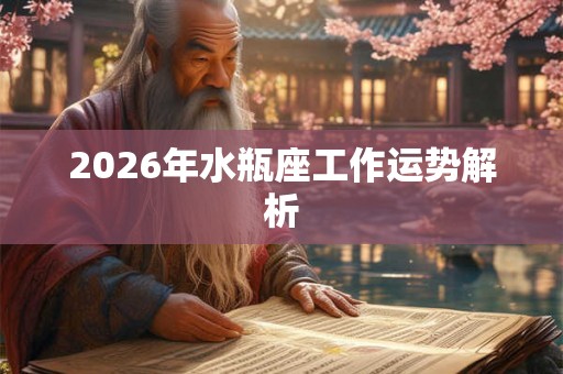 2026年水瓶座工作运势解析